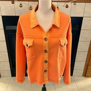 NWOT New In Waffle Weave Button Down Jacket, Women’s Sz M